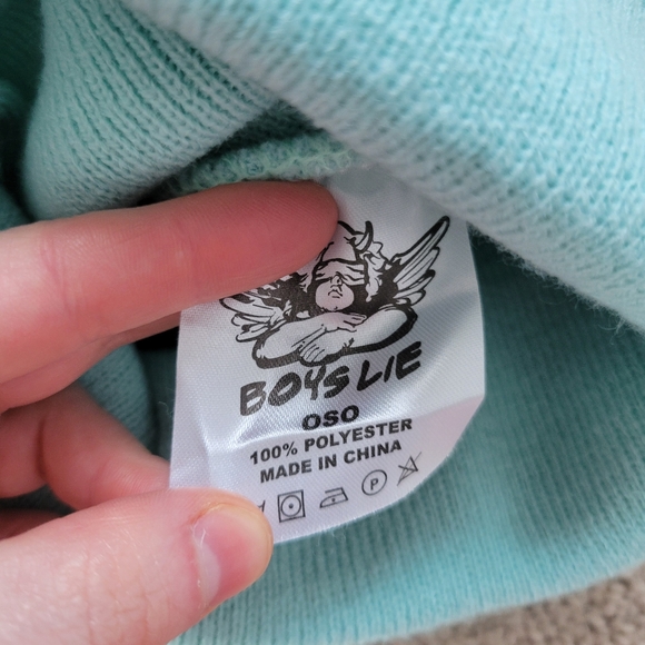 Boys Lie Baby Blue Knit Beanie - Picture 3 of 4